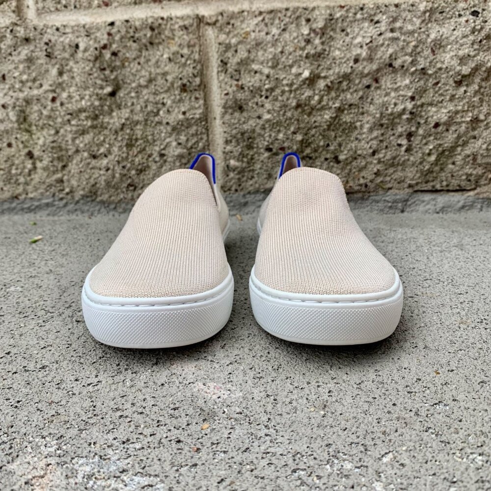 ROTHY'S Sand Original Slip On Sneaker Womens 6.5 37 Shoes Rothys Fabric Flat Tan - Picture 3 of 12